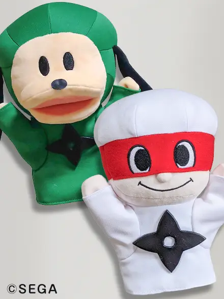 SEGAさんのゲーム『SHINOBI復讐の斬撃』プロモーションキャラクター『忍ばない忍び しのぶ』の『しのぶ・しんご』のパペットを制作しました！
