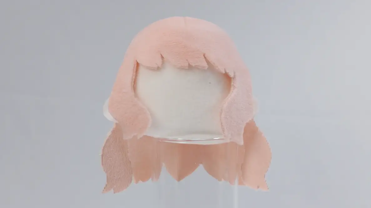 10cm立ちポーズぬい用[後ろ髪パーツ] ロングパーマの完成イメージ1