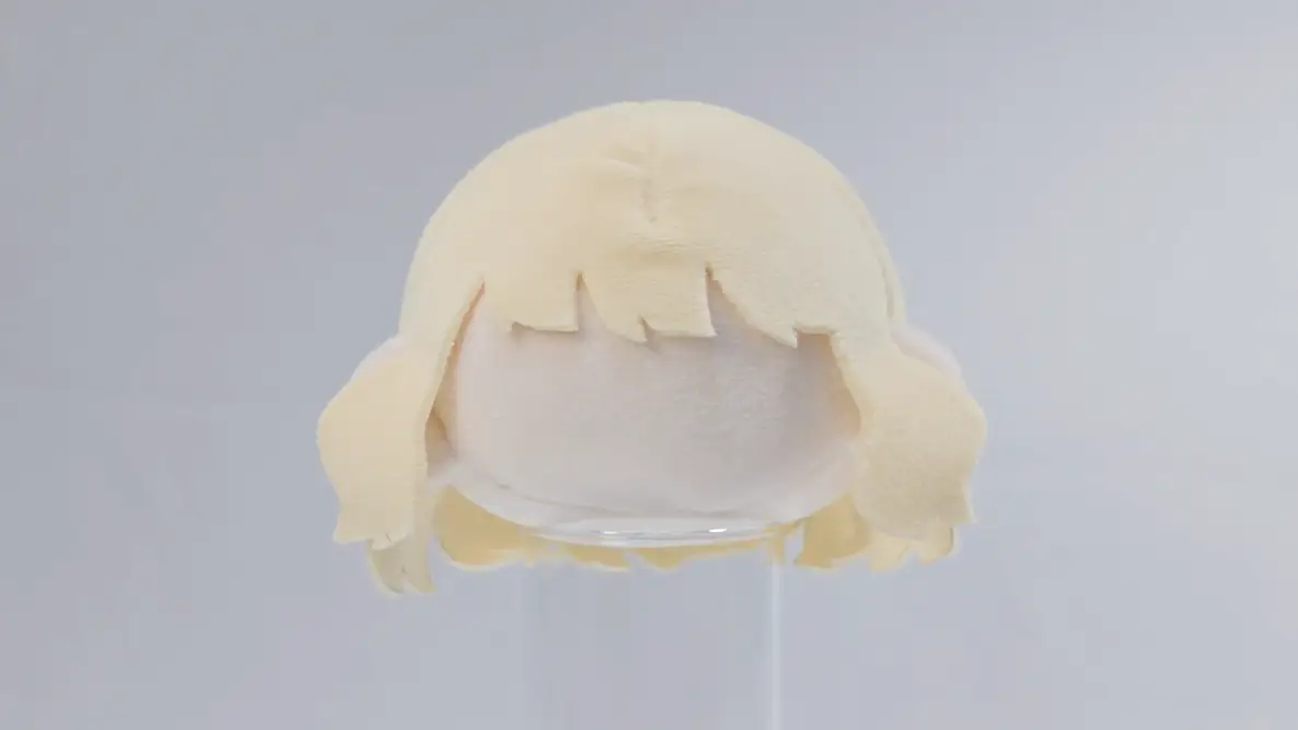 15cmぷっくりぬい用[後ろ髪パーツ] ショートパーマの完成イメージ1