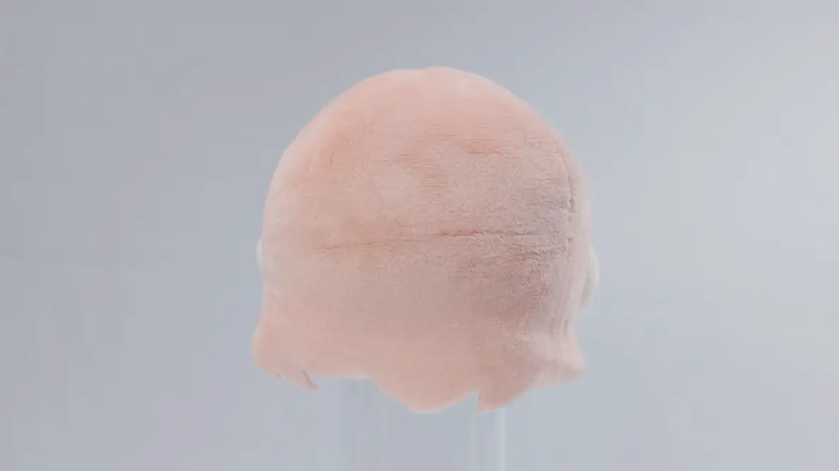 15cmぷっくりぬい用[後ろ髪パーツ] ボブカットの完成イメージ2