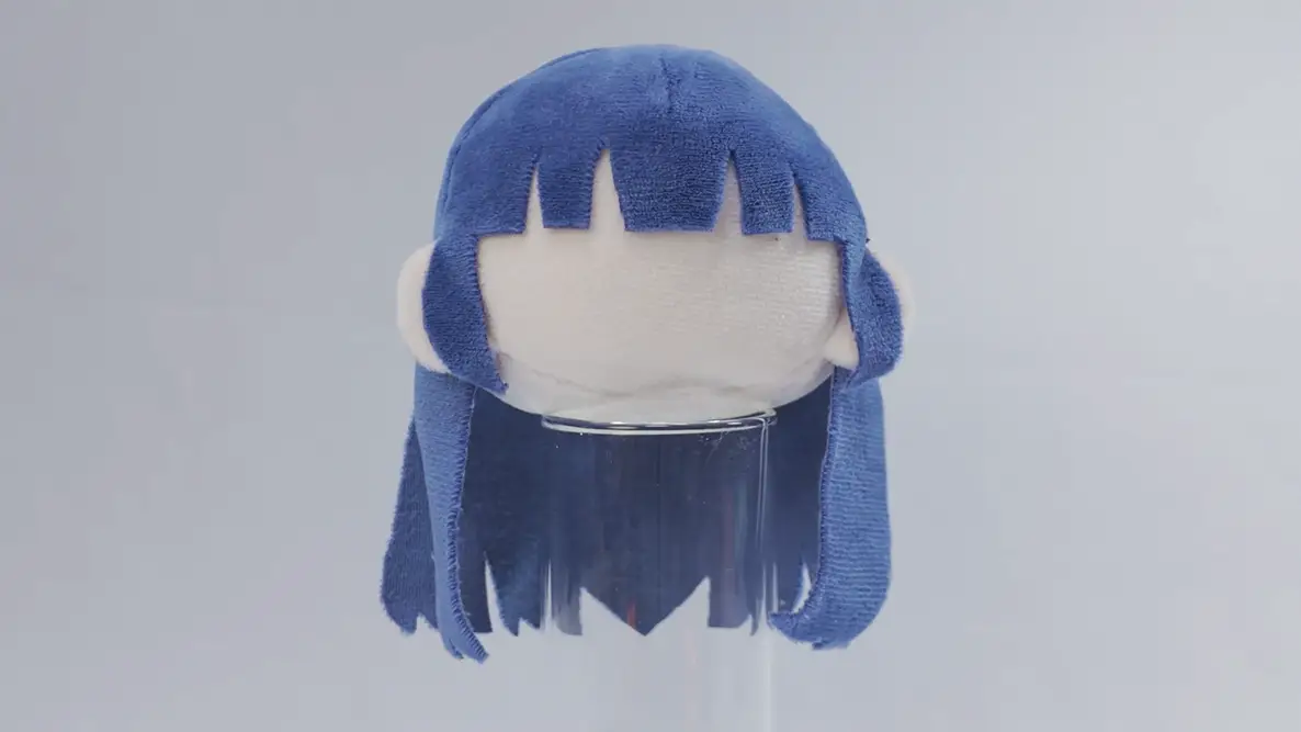 15cmぷっくりぬい用[後ろ髪パーツ] ロングヘアの完成イメージ1