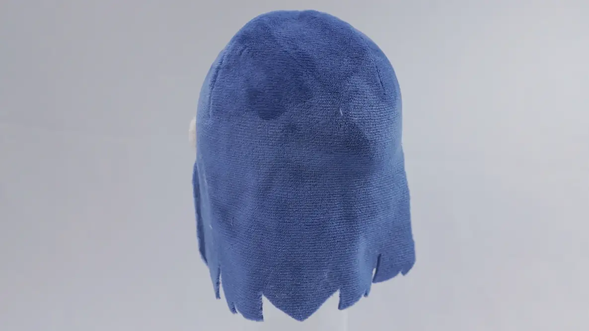 15cmぷっくりぬい用[後ろ髪パーツ] ロングヘアの完成イメージ2