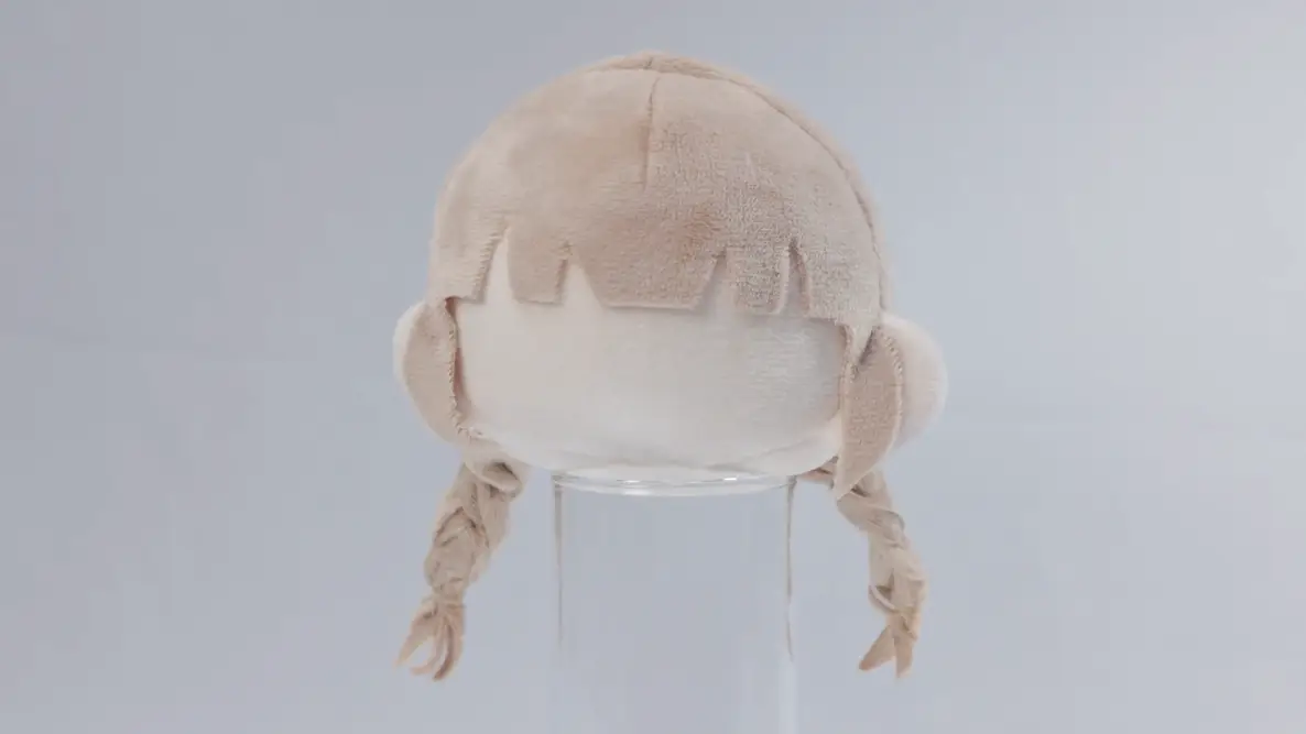 15cmぷっくりぬい用[後ろ髪パーツ] 三つ編みの完成イメージ1