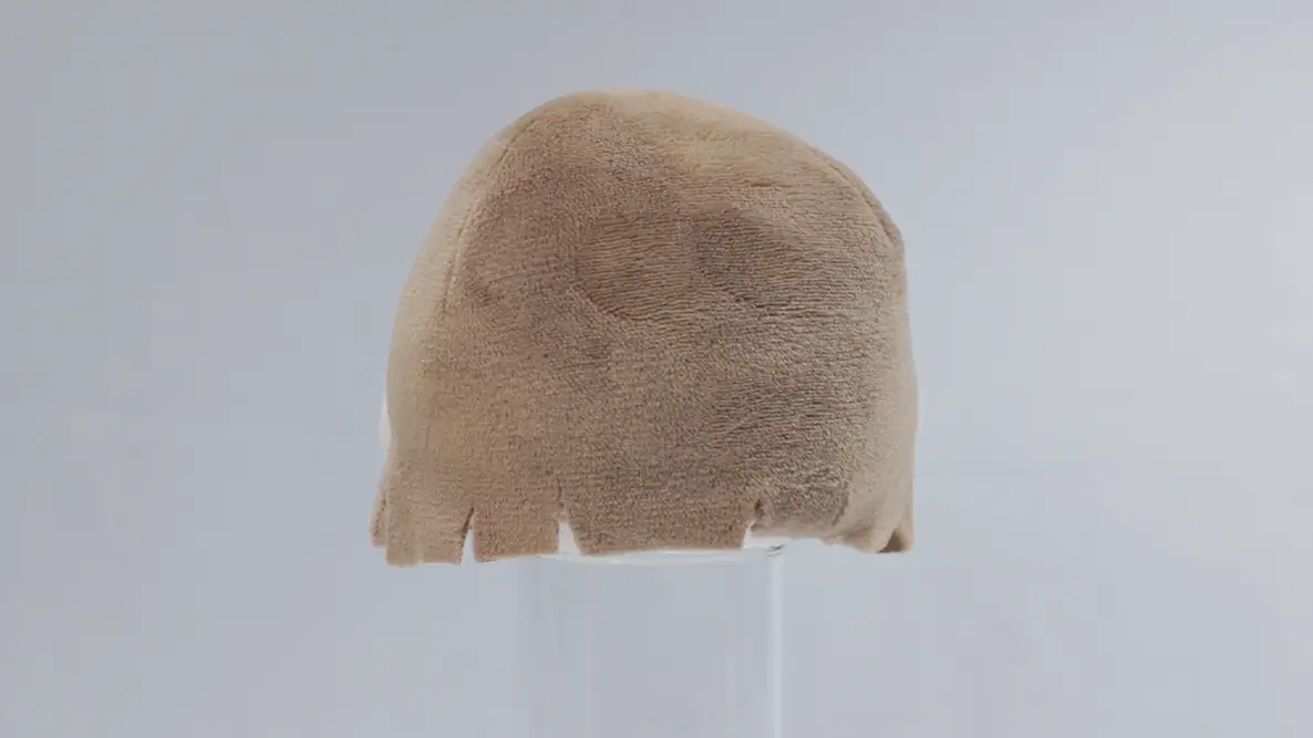 15cmぷっくりぬい用[後ろ髪パーツ] 前下がりボブの完成イメージ2